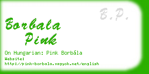 borbala pink business card
